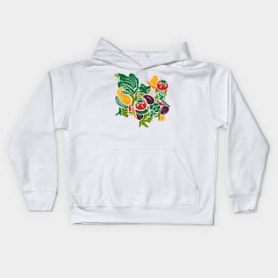 Veggie Delight- Fresh Garden Vegetables and Herbs Kids Hoodie